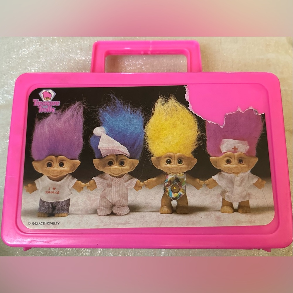 Vintage Treasure Trolls Handled Carrying Case